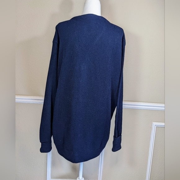 Izod Navy Cardigan Button Down Sweater - Picture 3 of 6